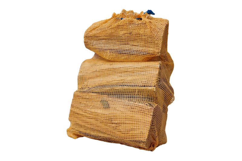 Bois de chauffage en carton, sac ou filet