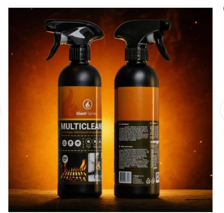 Giant Flames Multicleaner Reiniger 500 ml, Vorder- und Rückseite