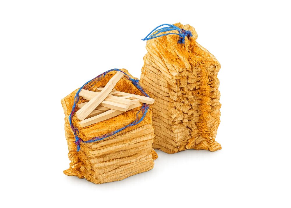 Bois d'allumage – filets, cartons et palettes