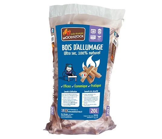 Bois d'allumage – filets, cartons et palettes