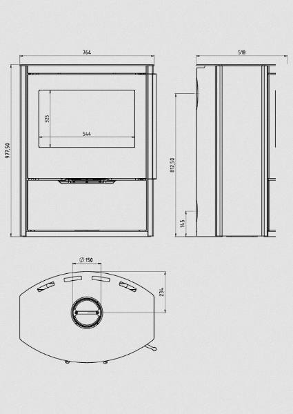 Poêle à bois Ember O 1 XL