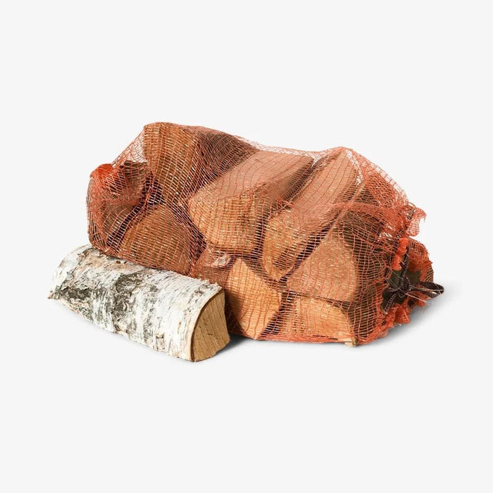 Bois de chauffage en carton, sac ou filet