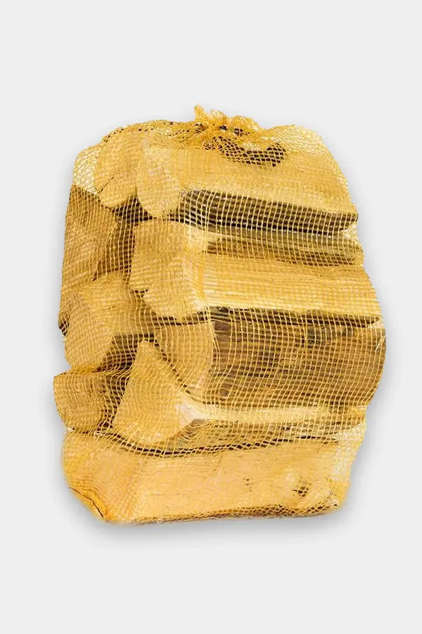 Bois de chauffage en carton, sac ou filet