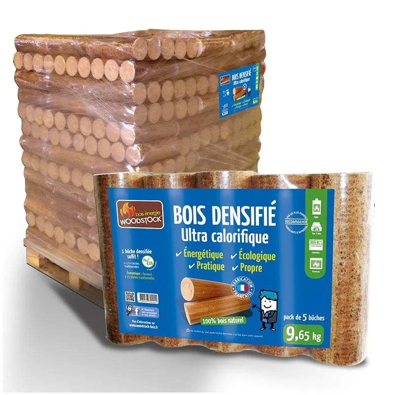 Briquettes, bûches compressées et bois densifié